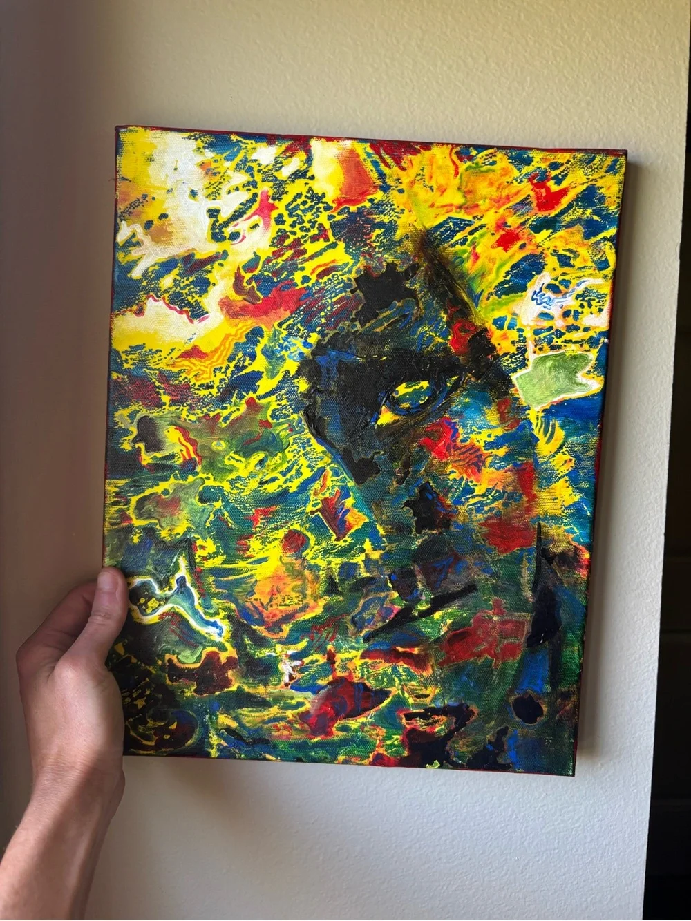 2 locally-made Painted Canvases by artist -Unique, EUC